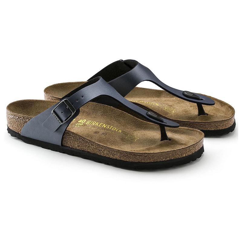 Birkenstock Onyx Birko-flor Gizeh Dame Sort | DK 435ZUT